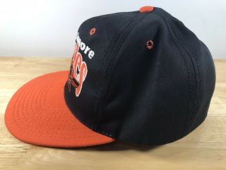 Baltimore Orioles 7 1/8 Fitted Hat by The Game Black Hat Orange Bill 3