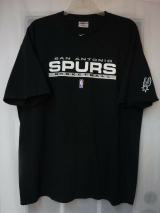 Nike Nba San Antonio Spurs Basketball Black Color Crewneck Shirt Men Xxl Great