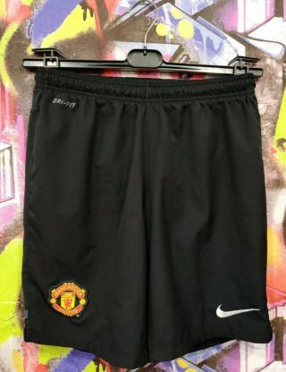 Manchester United Fc Red Devils Football Soccer Training Shorts Nike Mens Size M