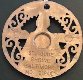 Vintage Catholic St Jude Travel Club Member Key Chain Fob 2
