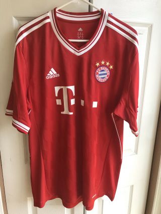 Men’s Adidas T Mobile Fc Bayern Munchen Soccer Football Jersey Red Size Xl
