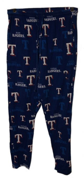 Texas Rangers MLB Loungewear Pajamas Pants With Pockets Mens Medium 2