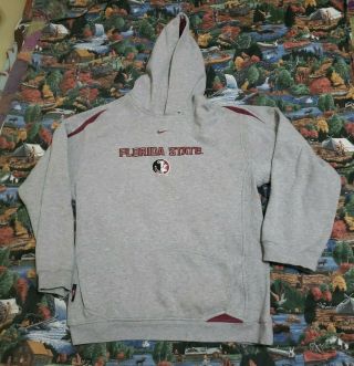 Vintage Nike Team Fsu Florida State University Seminoles Center Swoosh Hoodie M