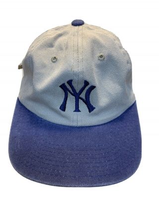 Vintage York Yankees Slide Back Dad Hat The G Cap Beige And Navy Mlb