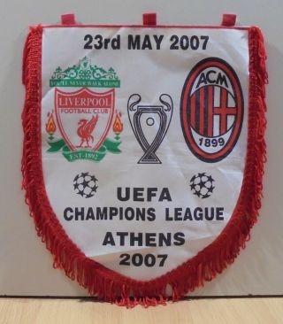 Liverpool Fc Vs Milan Fc Pennant Uefa Champions League Final Athens 2007