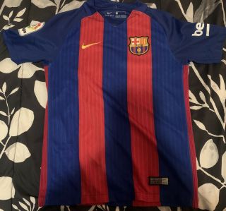 Youth Nike Dri - Fit 2016 Fcb Barcelona Soccer Jersey Size S 7/8 777029 - 481
