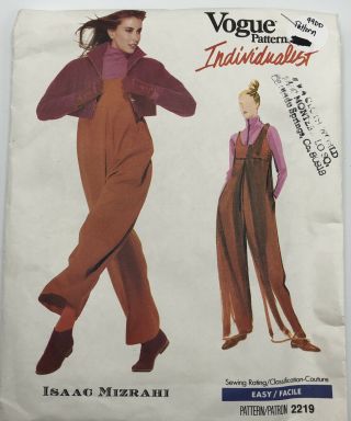 Isaac Mizrahi Vogue Individualist Sewing Pattern 2219 Size 14 Vintage 90s Uncut