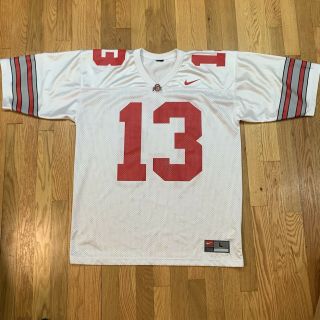 Nike Team Authentic Ohio State Buckeyes 13 Mens Size L Football Away Jersey
