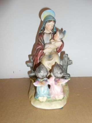 Vintage Lefton China Mary Jesus Figurine Madonna Christmas