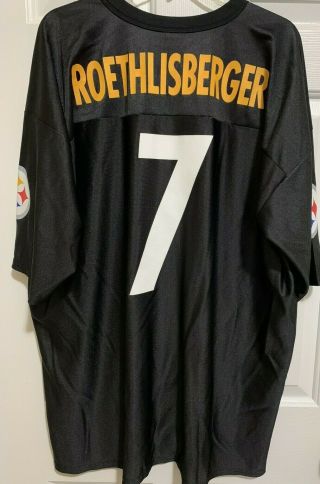 Nfl Team Apparel Pittsburgh Steelers Ben Roethlisberger 7 Jersey Shirt Mens 2xl
