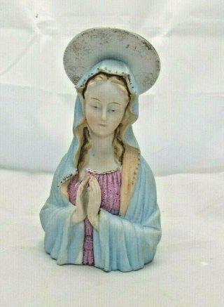 Wales Madonna/virgin Mary/blessed Mother Figurine/planter 7 "