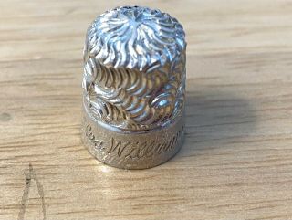 Unique Sterling Silver Curved Thimble From Elsa Williams School Of Needle Art