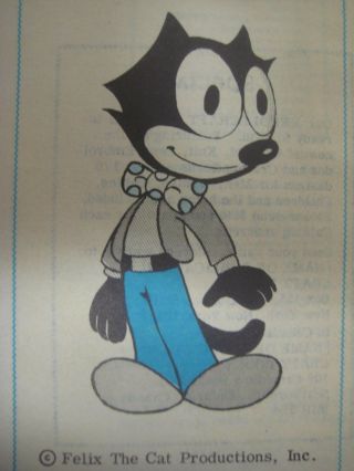 Vintage Mail Order Laura Wheeler 456 Felix The Cat 20 " Doll Sewing Pattern Uncut