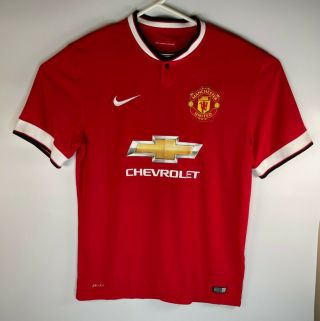 Nike Dri - Fit Manchester United Authentic Jersey Mens Large Red Home Chevrolet