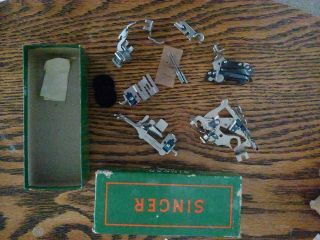 Singer Sewing Machine Attachments Green Box 160809 Fit Featherweight 221 Or 222k