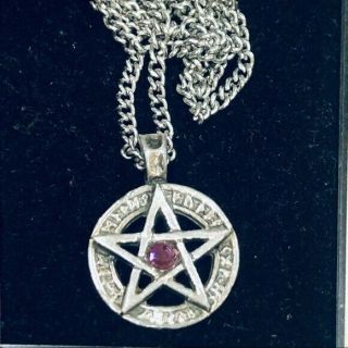 Runic Pentacle Necklace Pentagram Witch 