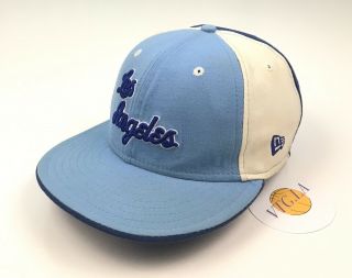 Vintage Era La Lakers Fitted Hat Cap 7 1/8 Blue Lebron Kobe Bryant Mamba Nba