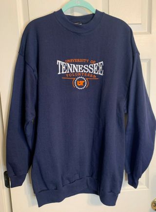 Vintage Tennessee University Crewneck Sweatshirt Adult Xl Navy Tsi 90s