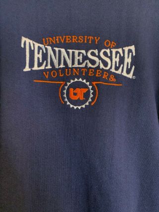 VINTAGE Tennessee University Crewneck Sweatshirt Adult XL Navy TSI 90s 2