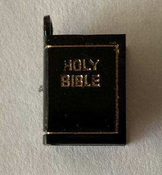 Vintage Holy Bible Stanhope Charm The Lords Prayer