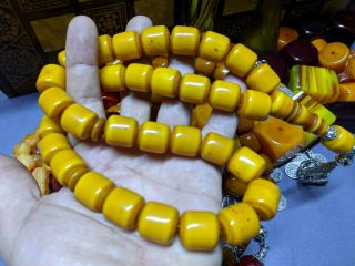 Misbaha Rare Faturan Amber Bakelite Islamic Prayer Beads Tasbih Rosary 28