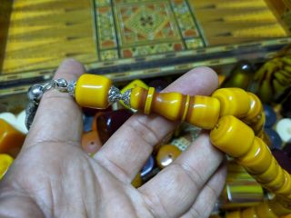 Misbaha Rare Faturan Amber Bakelite Islamic Prayer Beads Tasbih Rosary 28 2