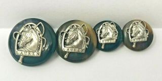 Vintage Ralph Lauren Horse Head Buttons Silver Equestrian Themed Replacement