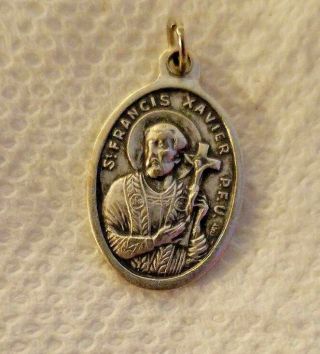 Vintage St Francis Xavier,  Catholic Medal,  Pendant,  Made In Italy