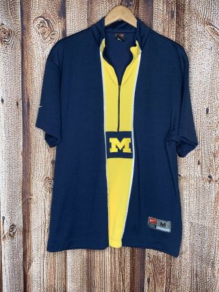 Vintage Nike Team Sports Michigan Wolverines Warmup Mens Medium 90 