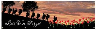 Lest We Forget Flag Army Australia Anzac 2x8ft Banner