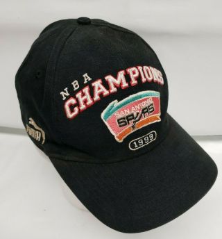 Vintage San Antonio Spurs 1999 Nba Basketball Champions Puma Black Hat