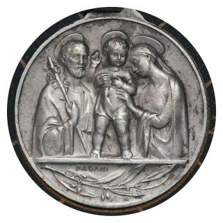 Vintage Medal Pope St John XXIII Silvertone by Pagan Token 3