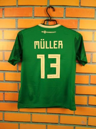 Muller Germany Jersey 2018 2019 Shirt Youth 11 - 12 Adidas Soccer Football Br3146