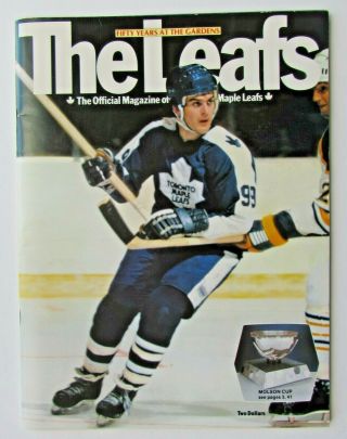 1982 Maple Leaf Gardens 50th Anniversary Program,  Tickets Toronto Vs Vancouver