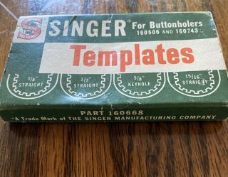Vintage Singer Sewing Machine Buttonholer templates PN 160668 for 160506/160743 2