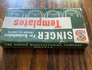 Vintage Singer Sewing Machine Buttonholer templates PN 160668 for 160506/160743 3