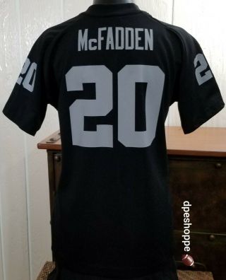 Nfl Oakland Raiders Football Darren Mcfadden 20 Team Apparel Youth Jersey Sz L