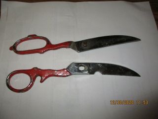 Vintage Italian Made Take Apart Shears,  Hot Drop Forged,  But Cut Good.