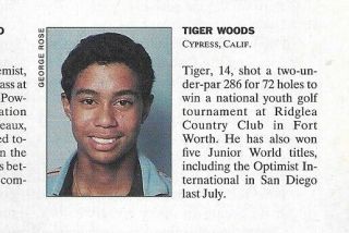 Tiger Woods,  Faces In The Crowd,  September 24 1990 Rick Mirer Sports Illustrated