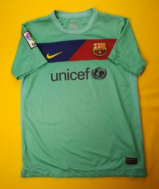 Barcelona Kids Jersey 12 - 13 Years 2010 2011 Away Shirt Soccer Nike Ig93
