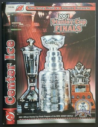 2000 - 2001 Nhl Stanley Cup Finals Program Jersey Devils Vs Colorado Avalanche