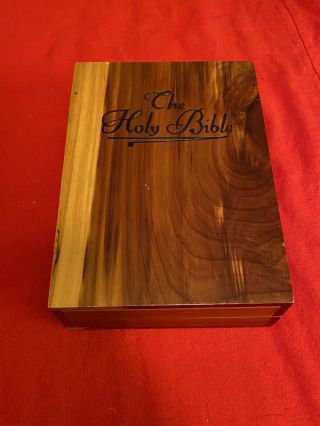 The Holy Bible,  Wooden Box,  Memorial Edition,  In Memory Edition