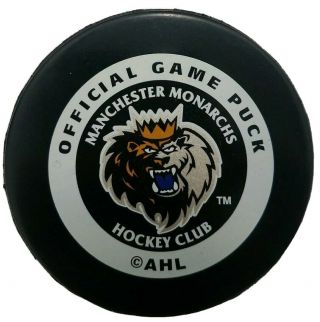 Manchester Monarchs Ahl Inglasco Made In Canada Official Game Puck Vintage