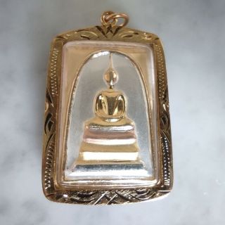 Thai Amulet Buddha Phra Somdej Talisman Three Colors Pendant Protect Lucky Dbb