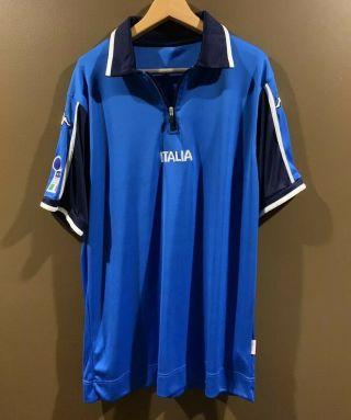 Vintage Kappa Italy Italia National Team Football Soccer Warm Up Jersey Small