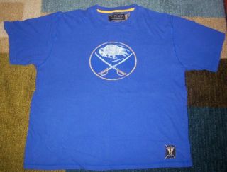 Vintage - Style Ccm Authentic Buffalo Sabres Royal Blue Throwback Shirt L Jersey