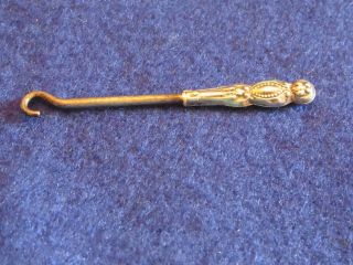 Reservedsilver & Steel Small Button Hook 1910s Glove Hook Clothing Accessory