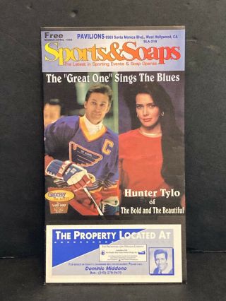Sports & Soaps Tv Guide Schedule Mar/ap 1996 Wayne Gretzky St.  Louis Blues Hockey