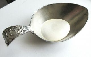 Antique Victorian Silver Plate SICK - CALL OUTFIT Last Rites Ladle Embossed Handle 2