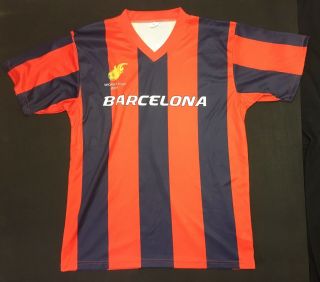 Soccer Jersey Away Fc Barcelona 10 Messi Sz.  Large World Cup 2014